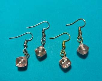 Peach Dice Earrings