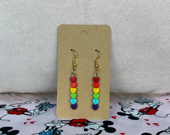 Rainbow Valentine's Heart Earrings