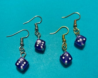 Purple Dice Earrings