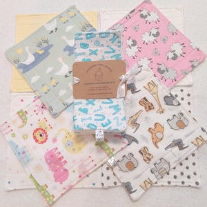 childrens washcloths set of 4, soft flannel and terry cloth bath time essentials