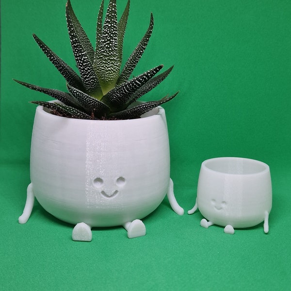 Happy Blumentopf | Übertopf | Happy Face | Bio Material | Sukkulenten | Kakteen | Planzentopf | Happy Pot | 3D Druck | Handmade | Planter