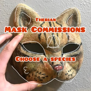 Therian White cat mask. Therian Gear. Cosplay Cat Mask . Fursuit Mask .  High Quality Therian Mask. OOAK Therian Mask. - Therian mask - shop -  magdalinen