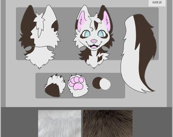 Muddy Fursuit Partial Pre-Claim, Made to Order (Custom Size Available)