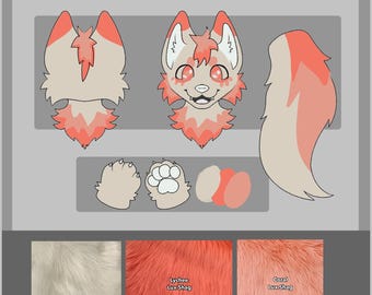 Lychee Fursuit Partial Pre-Claim, Made to Order (Custom Size Available)