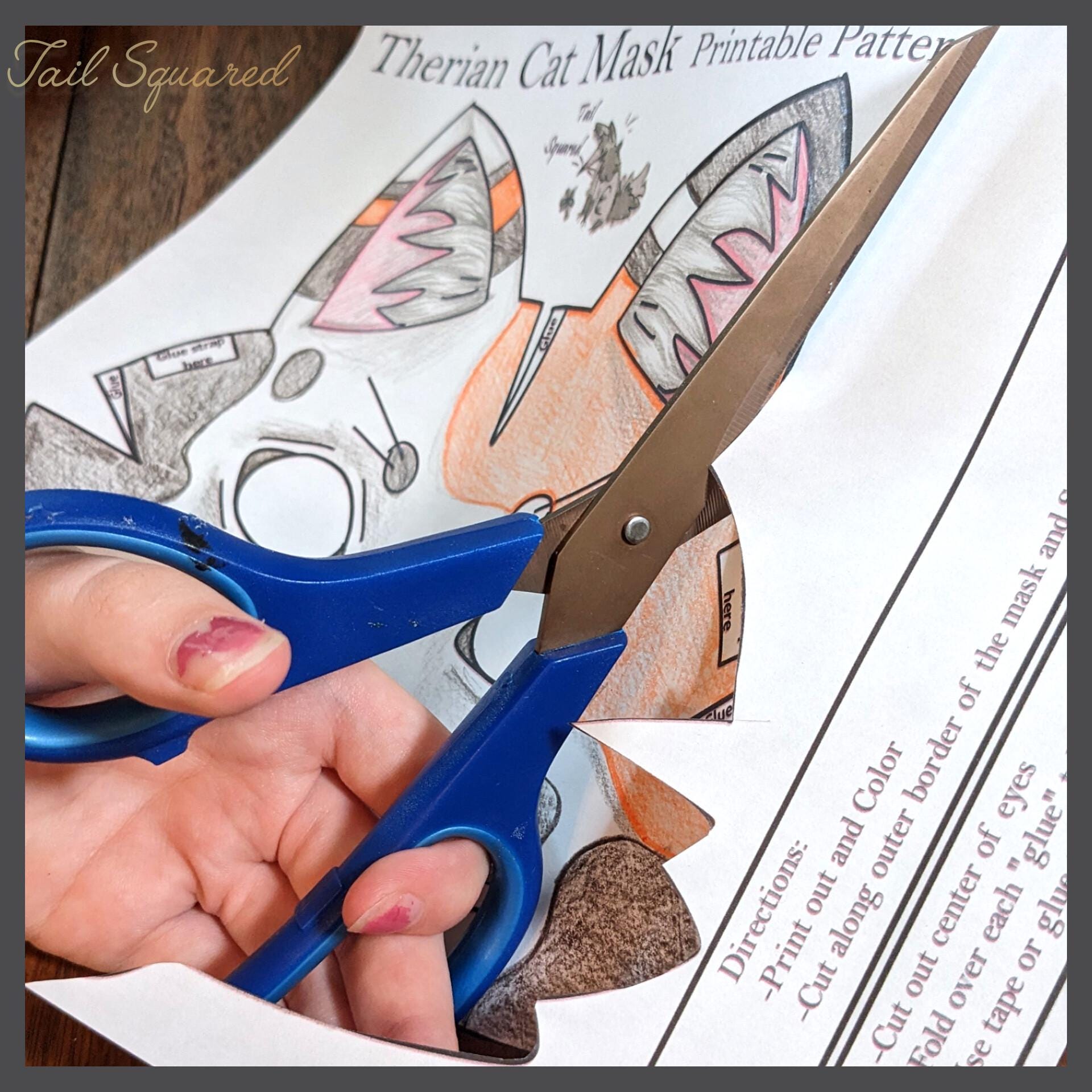 Printable Paper Therian Cat Mask Pattern - Etsy