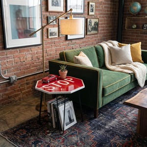 Stop Sign Table, Man Cave Coffee Table, Cool Furniture for Guys, Industrial Decor Table, Unique Gift for Him