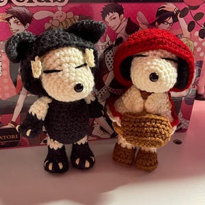 Crochet Little Red and the Big Bad Beagle Snop Keychain (Made to Order)