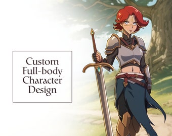 Custom Fantasy Character Art | Full-Body D&D OC Commission (Digital Artwork)