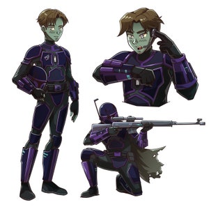 Aangepast StarWars-personageblad, full-body kunst, gepersonaliseerde scifi-personagekunst, Star Wars-personagecommissie, OC Art Commission,