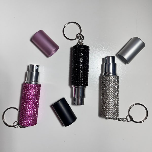 Mini perfume bottle, perfume keychain, rhinestone perfume bottle, perfume holder
