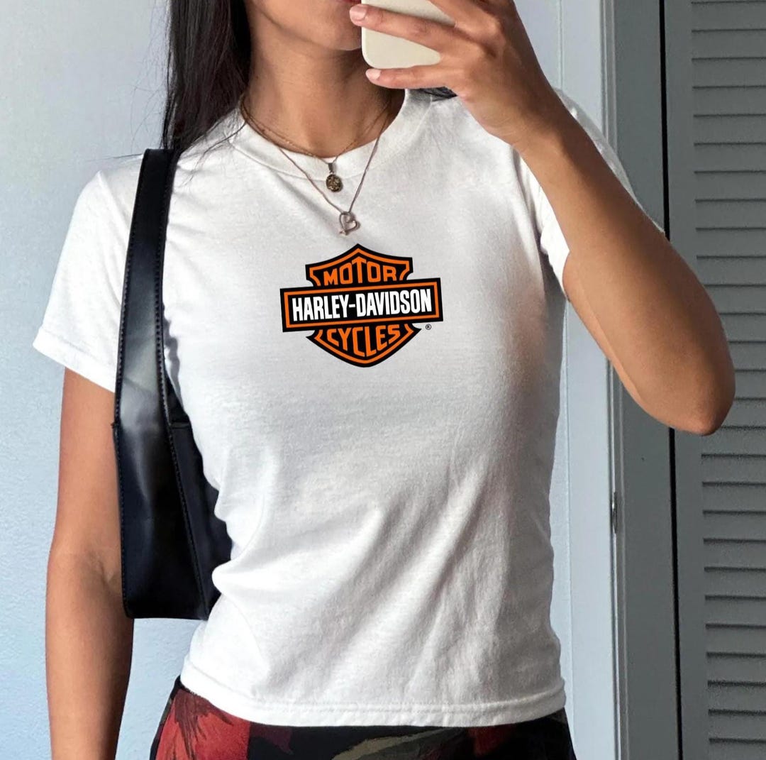 Harley Davidson Baby Tee, Y2k, Trendy, Funny Humor Shirt