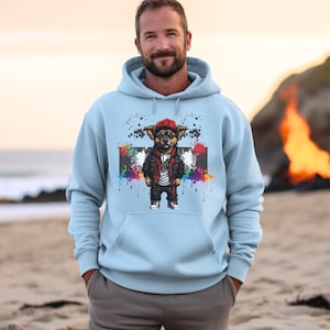Sudadera con capucha estilo perro ideal para abrigarse y tener estilo, camiseta gráfica genial para ti o para otra persona.