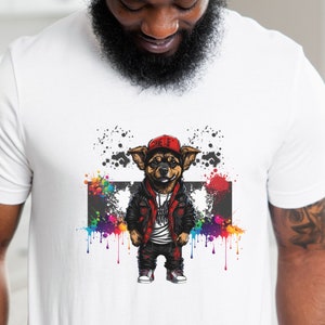 Camiseta gráfica para perros, ropa para perros de anime, traje para niños con amor por mascotas, ropa para dueños de perros, camiseta para perros de dibujos animados, ropa para amantes de las mascotas, camisa para perros de papá, linda camiseta para perros