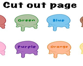 Color Matching Game, Busy Book Printable, Educational Activity, Homeschool Worksheet, Busy Binder for Toddlers, Preschool Learning