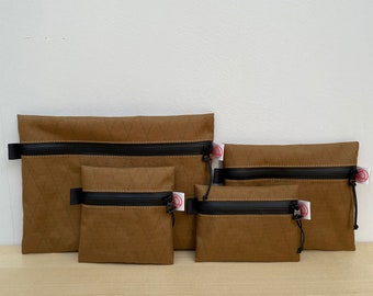IMMO X-pac / Gridstop (Dyneema) Ultralight flat pouch, wallet, case, stuff pack, YKK waterproof zipper, UL and Durable