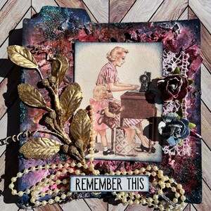 Handmade Mixed Media Vintage Art For Art Journals Or Framing