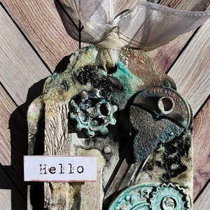 Handmade Mixed Media Tag Art For Art Journals