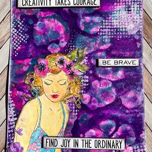 Handmade Mixed Media  Art For Art Journals Or Framing