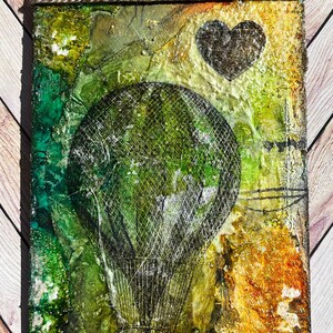 Handmade Mixed Media Tag Art For Art Journals