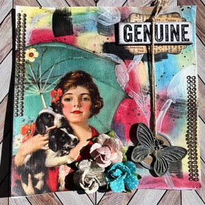 Handmade Mixed Media  Art For Art Journals Or Framing