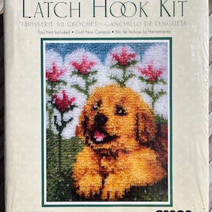 Unopened WonderArt Latch Hook Kit #4102 Flower Pup