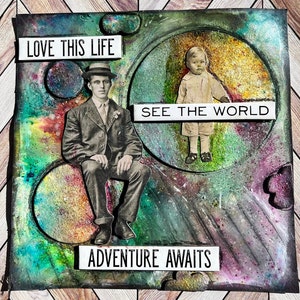 Handmade Mixed Media  Art For Art Journals Or Framing