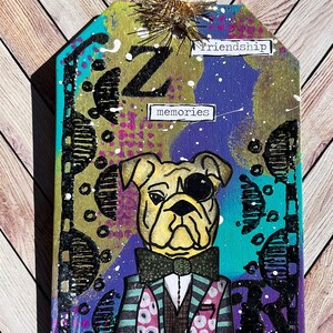 Handmade Mixed Media Tag Art For Art Journals