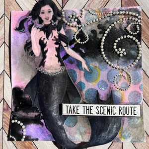 Handmade Mixed Media  Art For Art Journals Or Framing