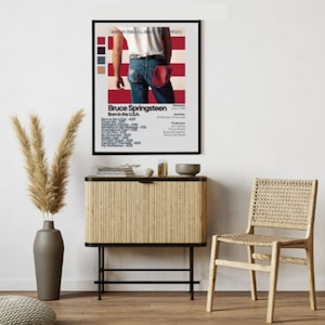 Bruce Springsteen Born in the U.S.A. Album Poster, Classic Rock Poster, Bruce Springsteen Print, Digital Download