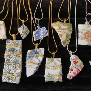 Antique Broken China Jewelry