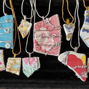 Antique Broken China Jewelry