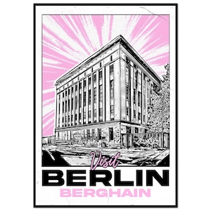 Berghain Framed Poster – Berlin Techno Travel Art Print