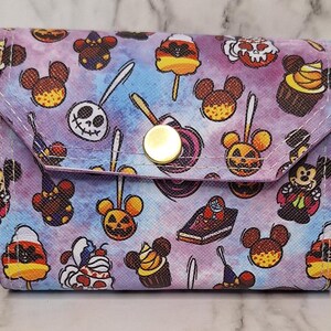 Cartera tipo acordeón con 10 ranuras para tarjetas, revestimiento de bordes, purpurina,