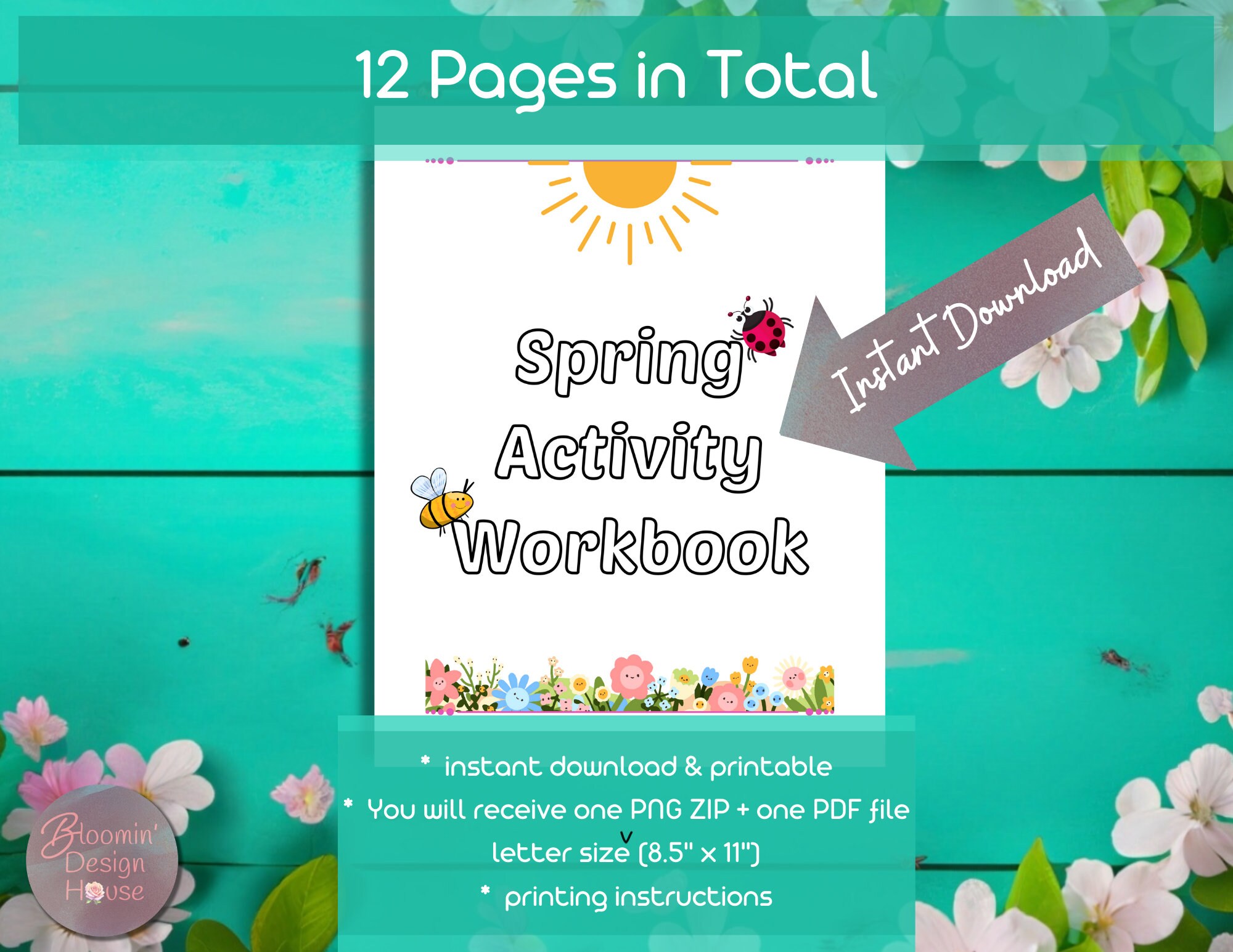 Spring Printable Workbook, Decoder Activity, Kid Games, Spring ...