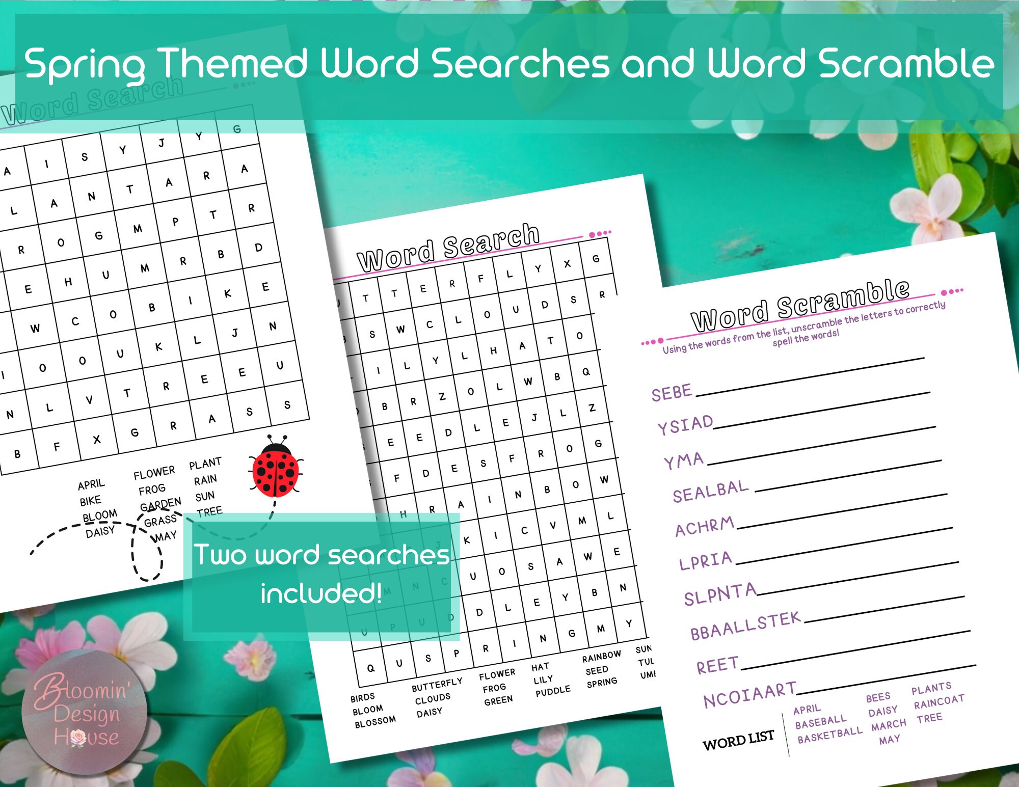 Spring Printable Workbook, Decoder Activity, Kid Games, Spring ...