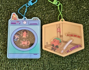Pirate Washing machine and backrooms shaker keychains