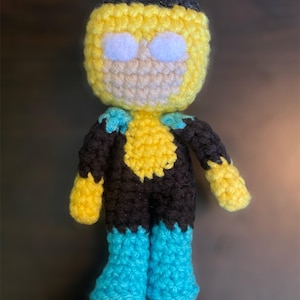 Crochet Invincible Mini Plushie: Mark Keychain or Car Hanger