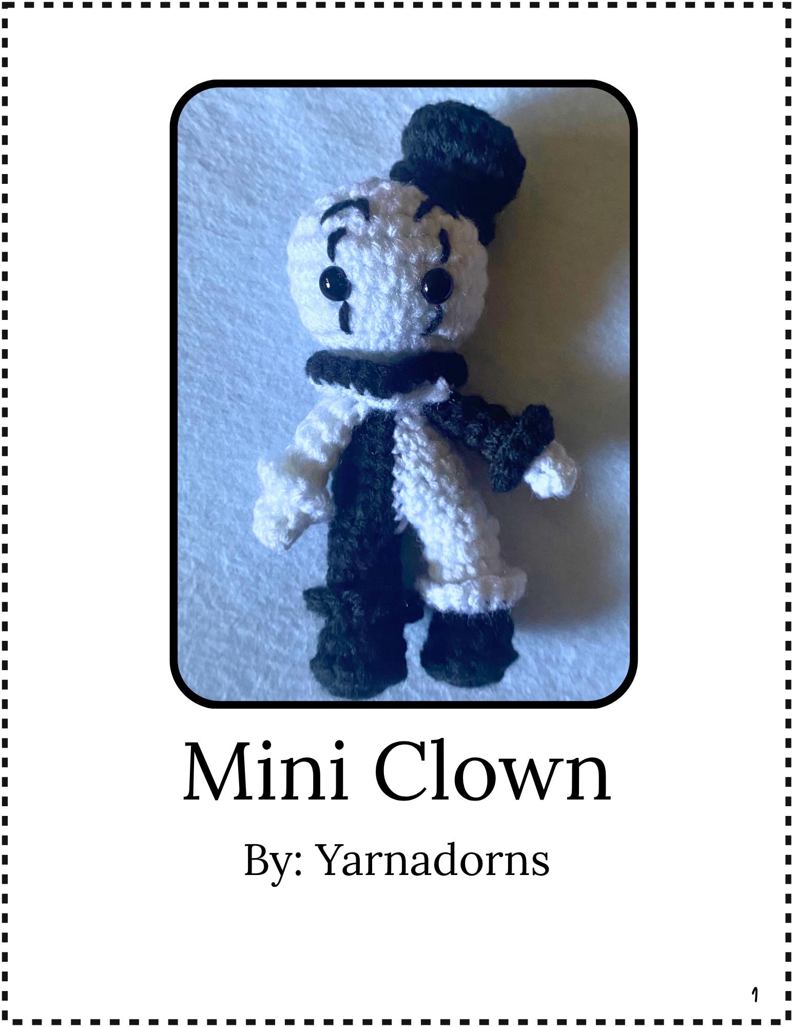 Low-Sew Mini Clown Crochet Pattern