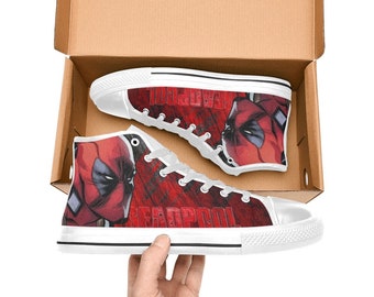Deadpool High Top Shoes Sneakers Canvas Custom Shoes
