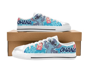Lilo & Stitch Low Top Shoes Sneakers Canvas Custom Shoes