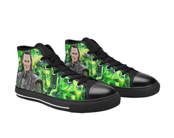 LOKI Hightop Sneakers, Canvas printed Shoes For Kids and Adults