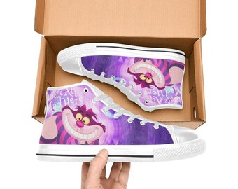 Cheshire Cat Alice in Wonderland High Top Shoes Sneakers Canvas Custom Shoes