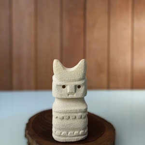Primitive Statue- Wood Art Sculpture Handmade Aesthetic Décor