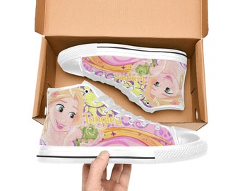 Tangled High Top Shoes Sneakers Canvas Custom Shoes ( No Box )