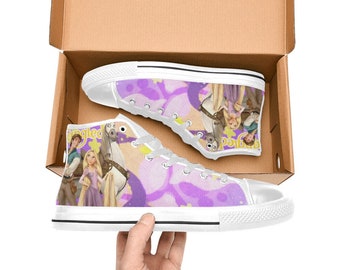 Tangled High Top Shoes Sneakers Canvas Custom Shoes ( No Box )