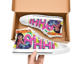 Lilo & Stitch High Top Shoes Sneakers Canvas Custom Shoes