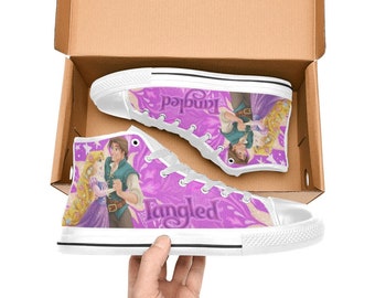 Tangled High Top Shoes Sneakers Canvas Custom Shoes ( No Box )