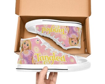 Tangled High Top Shoes Sneakers Canvas Custom Shoes ( No Box )