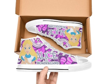 Alice in Wonderland High Top Shoes Sneakers Canvas Custom Shoes