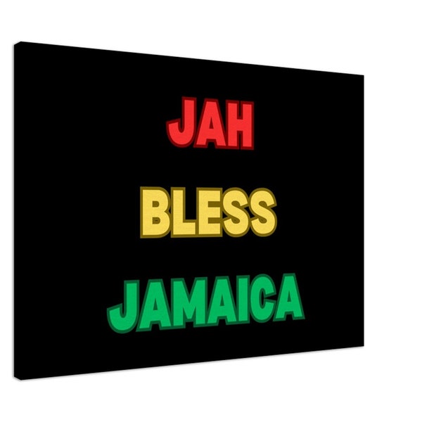 Jah Bless Jamaica: Rasta Colours on Black Canvas